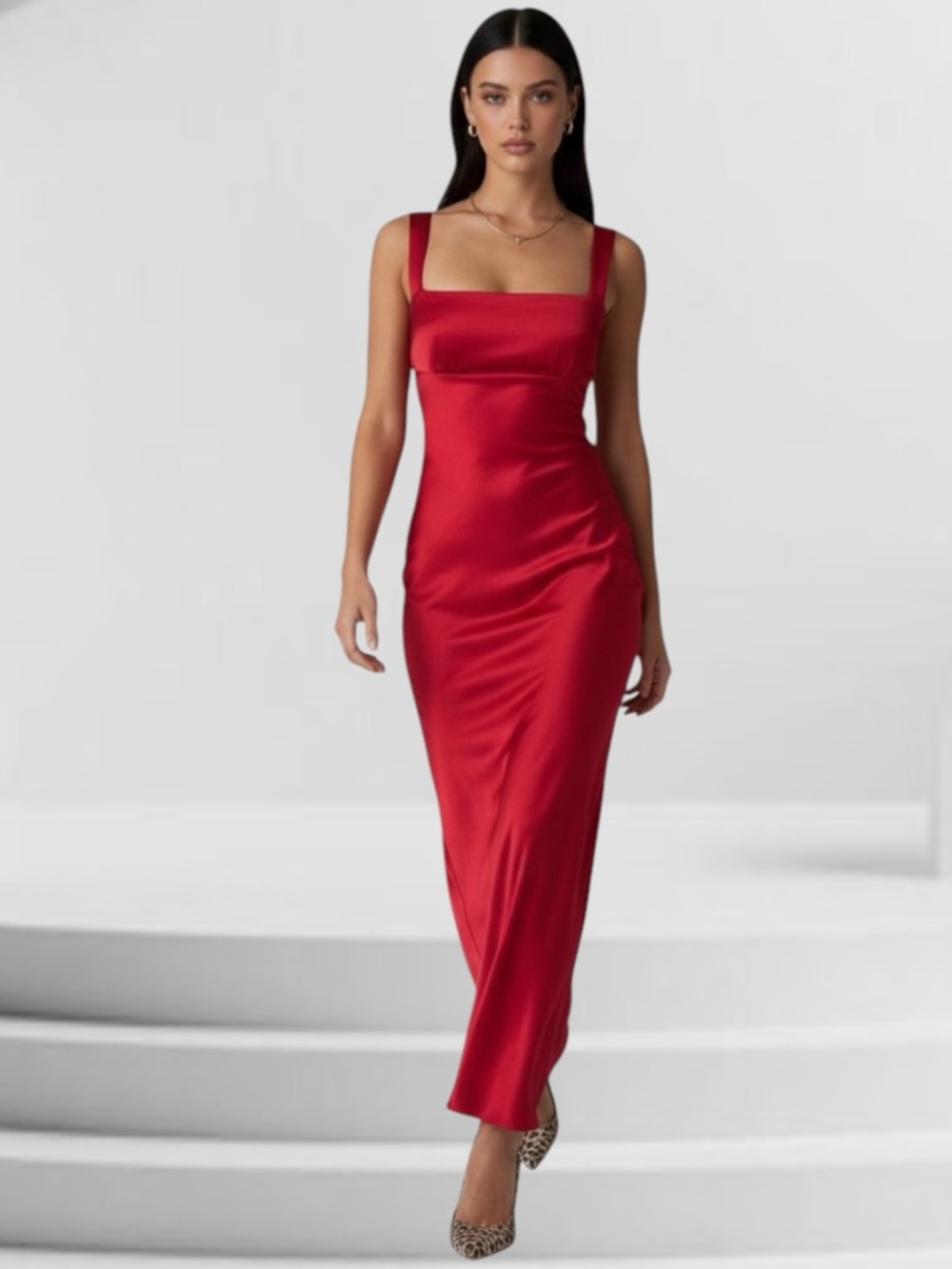 NWT Princess Polly size 12 red satin bias cut maxi dress